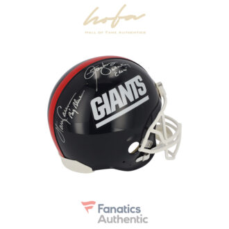 Harry Carson & Lawrence Taylor New York Giants Autographed Riddell Throwback VSR4 Authentic Helmet with "BIG BLUE WRECKING CREW'' Inscription