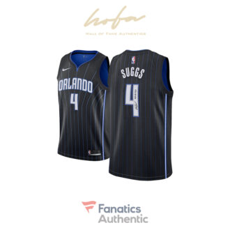Jalen Suggs Orlando Magic Autographed Black Nike 2021 Swingman Jersey with "2021 #5 Pick" Inscription