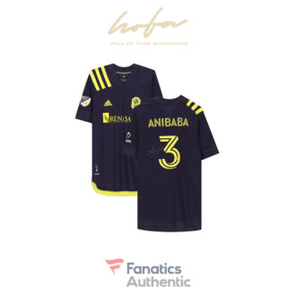 Jalil Anibaba Nashville SC Autographed Match-Used #3 Navy Jersey from the 2020 MLS Season