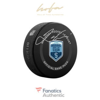 Jamie Oleksiak Seattle Kraken Autographed 2021-22 Inaugural Season Official Game Puck