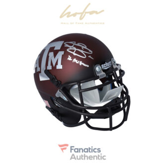 Johnny Manziel Texas A&M Aggies Autographed Schutt Two Tone Mini Helmet with "12 Heisman" Inscription