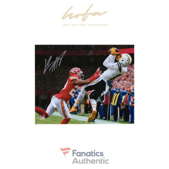 Keenan Allen Los Angeles Chargers Autographed 8" x 10" Leaping Catch vs. Chiefs Photograph