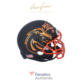 Leighton Vander Esch Boise State Broncos Autographed Schutt Black Matte Mini Helmet
