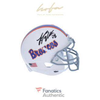Leighton Vander Esch Boise State Broncos Autographed Schutt White Mini Helmet