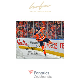Leon Draisaitl Edmonton Oilers Autographed 16" x 20" Orange Jersey Goal Celebration Photograph with Multiple Inscriptions - Limited Edition of 129