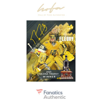 Marc-Andre Fleury Vegas Golden Knights Autographed Stretched 16" x 20" 2021 Vezina Trophy Winner Canvas