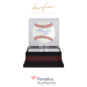 Mike Schmidt Philadelphia Phillies Autographed Baseball with "HOF 95" Inscription and Mahogany Baseball Display Case