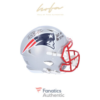 Randy Moss New England Patriots Autographed Riddell Speed Authentic Helmet with "2007 NFL Rec 23 TDs" Inscription