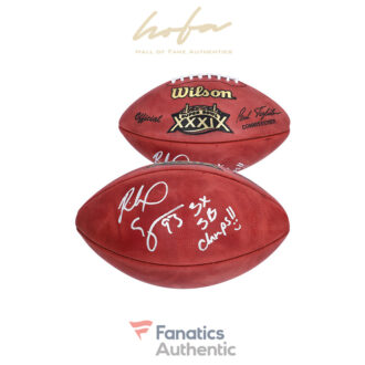 Richard Seymour New England Patriots Autographed Wilson Super Bowl XXXIX Pro Football with "3x SB Champs!!" Inscription