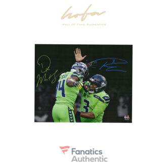 Russell Wilson & DK Metcalf Seattle Seahawks Autographed 16" x 20" Spotlight Photograph