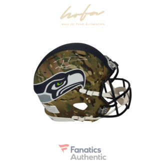 Russell Wilson Seattle Seahawks Autographed Riddell Camo Alternate Speed Authentic Helmet
