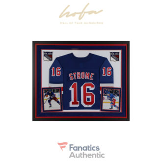 Ryan Strome New York Rangers Deluxe Framed Autographed Blue Fanatics Breakaway Jersey