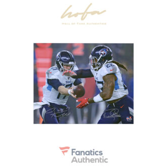 Ryan Tannehill & Derrick Henry Tennessee Titans Autographed 16" x 20" Handoff Photograph