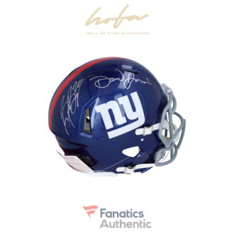 Saquon Barkley & Daniel Jones New York Giants Autographed Riddell Speed Authentic Helmet