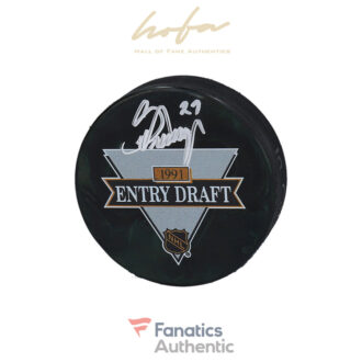 Scott Niedermayer New Jersey Devils Autographed 1991 NHL Draft Logo Hockey Puck
