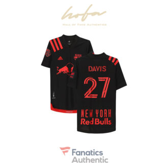Sean Davis New York Red Bulls Autographed Match-Used #27 Black Jersey from the 2020 MLS Season