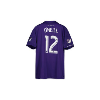 Shane O'Neill Orlando City SC Autographed Match-Used Purple #12 Jersey from the 2018 MLS Season