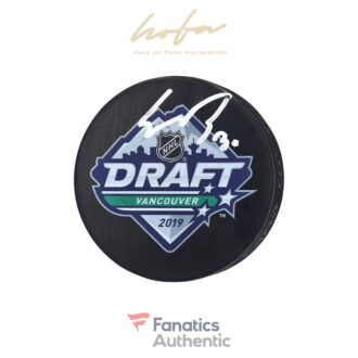 Spencer Knight Florida Panthers Autographed 2019 NHL Draft Hockey Puck