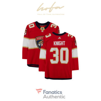 Spencer Knight Florida Panthers Autographed adidas Red Authentic Jersey