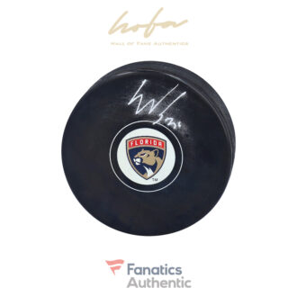 Spencer Knight Florida Panthers Autographed Hockey Puck