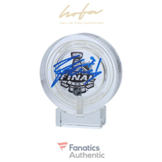 Steven Stamkos Tampa Bay Lightning Autographed 2021 Stanley Cup Champions Crystal Puck - Filled with Ice from the 2021 Stanley Cup Final