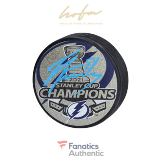 Steven Stamkos Tampa Bay Lightning Autographed 2021 Stanley Cup Champions Glitter Hockey Puck