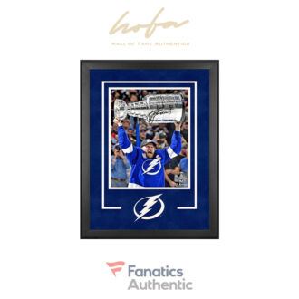 Steven Stamkos Tampa Bay Lightning Autographed Deluxe Framed 2021 Stanley Cup Champions 16" x 20" Raising Cup Photograph