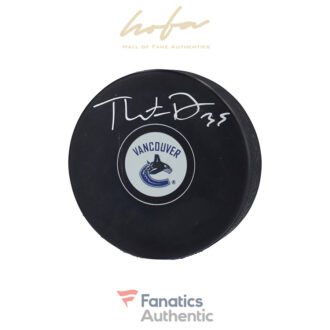 Thatcher Demko Vancouver Canucks Autographed Hockey Puck