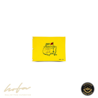 Tiger Woods & Jack Nicklaus Dual Signed 2005 Masters Pin Flag