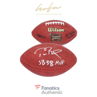 Tom Brady New England Patriots Autographed Super Bowl XXXVIII Pro Football with "SB 38 MVP" Inscription