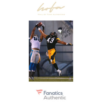 Troy Polamalu Pittsburgh Steelers Autographed 16" x 20" Pass Defense vs. Carolina Photograph with "HOF 2020" Inscription