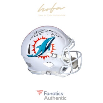 Tua Tagovailoa & Jaylen Waddle Miami Dolphins Autographed Riddell Speed Authentic Helmet