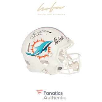 Tua Tagovailoa & Mike Gesicki Miami Dolphins Autographed Riddell Speed Authentic Helmet