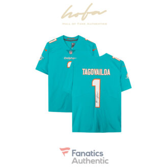 Tua Tagovailoa Miami Dolphins Autographed Aqua Nike Limited Jersey