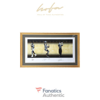 Upper Deck Muhammad Ali Michael Jordan & Tiger Woods Autographed Framed 57" x 34" Gold Edition Legends of Sport Photograph - Limited Edition of 500