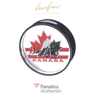 Wayne Gretzky Team Canada Autographed Acrylic Hockey Puck - Upper Deck