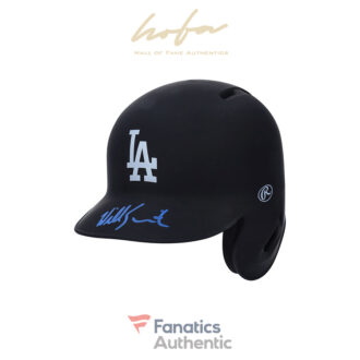 Will Smith Los Angeles Dodgers Autographed Black Matte Mini Batting Helmet