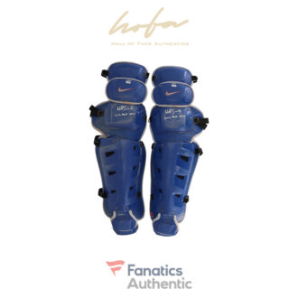 Will Smith Los Angeles Dodgers Autographed Game-Used Blue Nike Shin Guards from the 2020 MLB Season - AA0082456-57 with ''GAME USED 2020'' Inscription