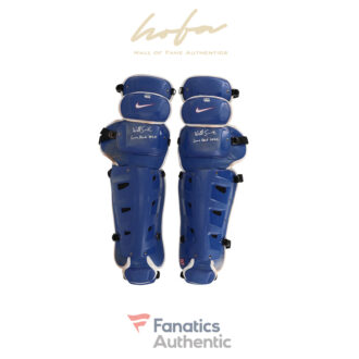 Will Smith Los Angeles Dodgers Autographed Game-Used Blue Nike Shin Guards from the 2020 MLB Season - AA0082460-61 with ''GAME USED 2020'' Inscription