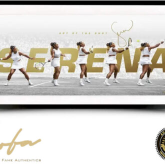 Serena Williams Autographed Framed “Art of the Shot” 36x15