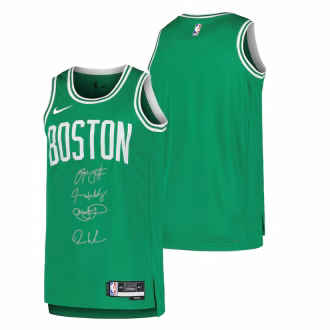 Boston Celtics Autographed Fanatics Authentic 2024 NBA Finals Champions Nike Kelly Green Icon Swingman Edition Jersey with at least 4 Signatures - Limited Edition of 250