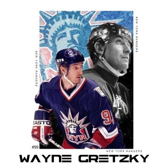 Wayne Gretzky Autographed Vintage Throwback 1996 Navy Mitchell & Ness New York Rangers Alternate Jersey