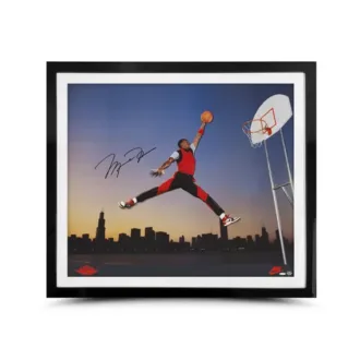 Michael Jordan Autographed “Air Time” 40x35 Framed