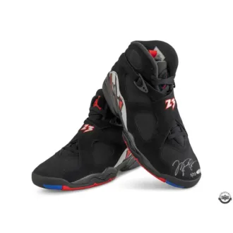 Michael Jordan Autographed Nike Air Jordan 8 Retro ‘Playoffs’ 2023 Shoes