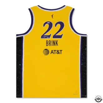 Cameron Brink Autographed 2024 Los Angeles Sparks Gold Rebel Edition Nike Jersey