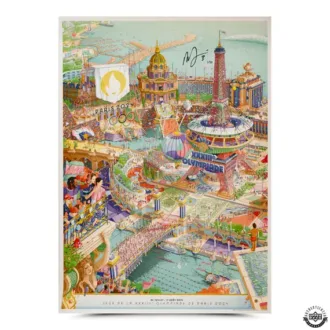 Anthony Davis Autographed PARIS 2024 Olympics Poster