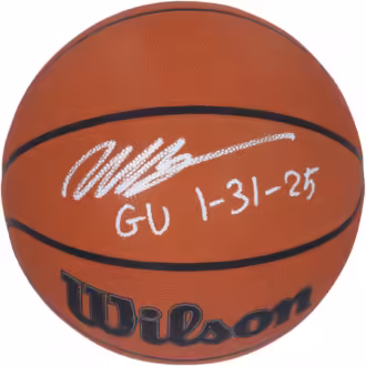 Victor Wembanyama San Antonio Spurs Autographed Fanatics Authentic Game-Used Basketball vs. Milwaukee Bucks on January 31, 2025 with "GU 1-31-25" Inscription